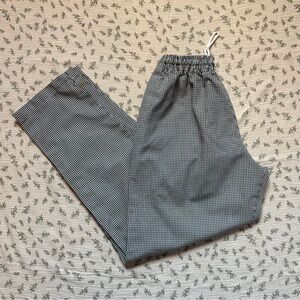 Unisex Black and White Gingham Pants